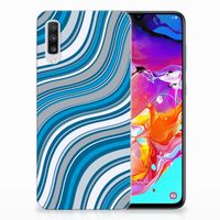 Samsung Galaxy A70 TPU bumper Waves Blue