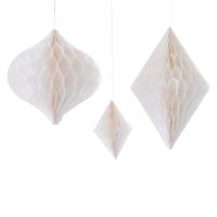 Ginger Ray BW-435 Decor-Witte Hangende Honingraat