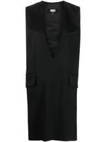 MM6 Maison Margiela robe sans manches à col v - Noir