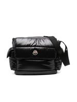 Moncler Enfant sac à langer matelassé à patch logo - Noir - thumbnail