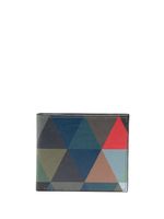 Leathersmith of London geometric-pattern pebbled leather wallet - Bleu