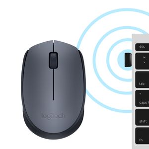 Logitech M170 Grey-K muis Ambidextrous RF Draadloos Optisch 1000 DPI