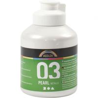 A Color acrylverf metallic 500ml wit