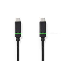 Nedis CCGB64700BK20 USB-kabel 2 m USB 3.2 Gen 1 (3.1 Gen 1) USB C Zwart