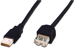 ASSMANN Electronic AK-300202-030-S USB-kabel 3 m USB 2.0 USB A Zwart