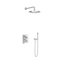 Hotbath Get Together IBS2A Regendoucheset inbouw - 35cm wandarm - 30cm ronde hoofddouche - staafhanddouche - chroom IBS2ACR5