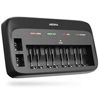 Absina 301003 Schnellladegerät NiMH, NiCd 9V Block, Micro (AAA), Mignon (AA)