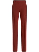 ETRO pantalon en jacquard à coupe droite - Rouge