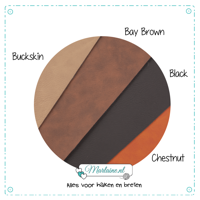 Leren Label 'Made by oma' 15x35mm - 3 stuks