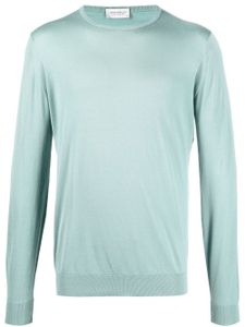 John Smedley pull léger en coton - Bleu