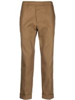 Costumein pantalon droit à ourlet retroussé - Marron