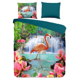 Pure Dekbedovertrek Flamingo-Lits-jumeaux (240 x 200/220 cm)