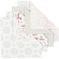 Vivi Gade origamipapier 15 x 15 cm grijs/lichtrood 40 vellen