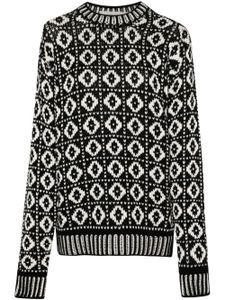 Golden Goose pull en maille intarsia - Noir