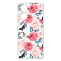 OPPO A58 4G TPU Case Butterfly Roses