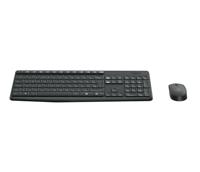 Logitech MK235 Draadloos Toetsenbord- en Muiscombinatie voor Windows, 2,4 GHz Wireless Unifying USB-Ontvanger, 15 FN-Toetsen, Lange Batterijduur, PC, Laptop, Belgisch AZERTY indeling - Grijs