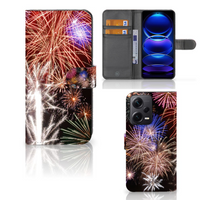 Xiaomi Poco X5 Pro | Note 12 Pro 5G Wallet Case met Pasjes Vuurwerk