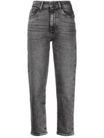 7 For All Mankind jean court à taille mi-haute - Gris