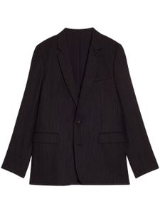 AMI Paris blazer droit à fines rayures - Noir