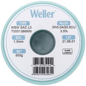 Weller WSW SAC L0 Soldeertin, loodvrij Spoel Sn3,0Ag0,5Cu 500 g 1 mm