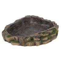 Trixie 76205 water en voerbak voor reptielen, 24 × 5,5 × 20 cm, beige