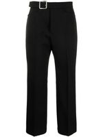 Jil Sander pantalon court à taille ceinturée - Noir