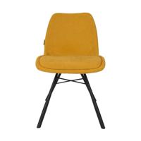 Zuiver Brent stoel gestoffeerd mustard