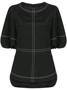 Goen.J blouse à manches bouffantes - Noir