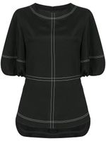 Goen.J blouse à manches bouffantes - Noir