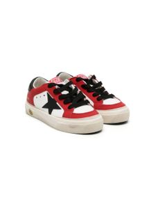 Golden Goose Kids baskets May à lacets - Blanc