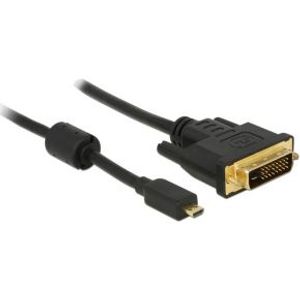 DeLOCK 83586 video kabel adapter 2 m Micro-HDMI DVI-D Zwart