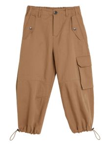 Brunello Cucinelli Kids pantalon ample à poches cargo - Marron