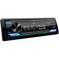 JVC KD-X482DBT USB-autoradio met DAB+ & Bluetooth handsfree-installatie (USB, AUX-In, 3 x Pre-Out 2, 5V, Amazon Alexa, geluidsprocessor, 4x50 W, VAR. verlichting), zwart