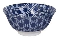 Blauw/Witte Kom - Mixed bowls - 14.9 x 7cm 500ml - thumbnail