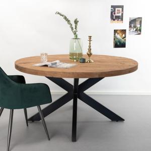 Sohome Ronde Eettafel Yannick Mango met metaal - Hout