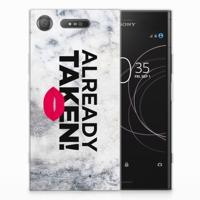 Sony Xperia XZ1 Siliconen hoesje met naam Already Taken White