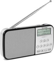 TechniSat TECHNIRADIO RDR XL – draagbare DAB+/FM-radio (lcd-display, favorietengeheugen, snelkeuzetoetsen, hoofdtelefoonaansluiting, bluetooth audiostreaming, verwisselbare accu, 3 watt) zilver
