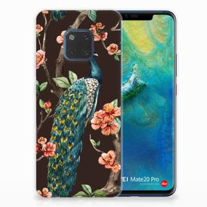 Huawei Mate 20 Pro TPU Hoesje Pauw met Bloemen