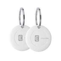 Cellularline Tracy - Objectdetector compatibel met Apple iOS Find Me - verwisselbare batterij (levensduur 1 jaar) - stof- en waterdicht tot 1 m diepte - 2 stuks - wit