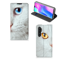 Xiaomi Mi Note 10 Lite Hoesje maken Witte Kat - thumbnail