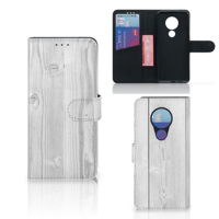 Nokia 7.2 | Nokia 6.2 Book Style Case White Wood