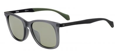 Hugo Boss zonnebril 1100/F/S FLL/El heren matgrijs/groen Hugo Boss zonnebril 1100/F/S FLL/El heren matgrijs/groen