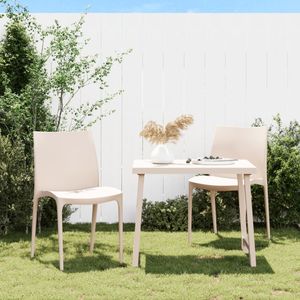 Tuinstoelen 2 st 50x46x80 cm polypropeen crmekleurig