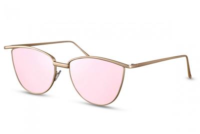 CWI zonnebril dames vlinder cat.3 goud/roze (CWI1421) CWI zonnebril dames vlinder cat.3 goud/roze (CWI1421)