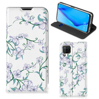 Huawei P40 Lite Uniek Smart Cover Blossom White - thumbnail