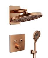 Blaufoss Smartbox Switch-line thermostatische kraan Inbouw regendoucheset met regendouchekop 25 cm Brushed Rosegold - thumbnail