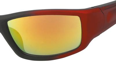 Kost zonnebril heren rechthoekig oranje/zwart/rood (20 262)