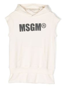 MSGM Kids robe à logo imprimé - Tons neutres