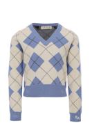 LOOXS 10sixteen Meisjes trui - Argyle geruit blauw