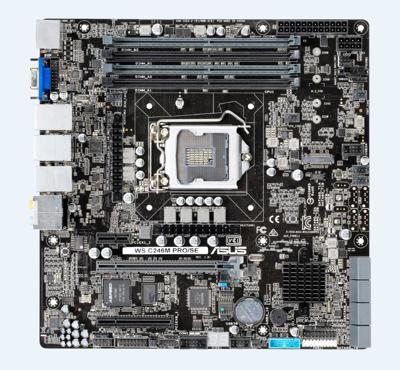 WS C246M PROSE - Moederbord - micro ATX - LGA1151 Socket - C246 chipset - USB 3.1 Gen 1, USB 3.1 Gen 2 - 2 x Gigabit LAN